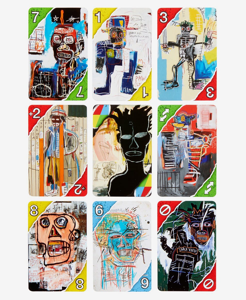 jean michel basquiat uno cards mattel