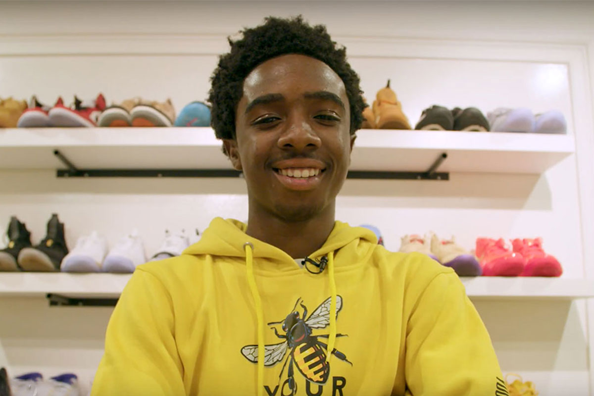 caleb mclaughlin sneaker collection Lil Baby dababy future
