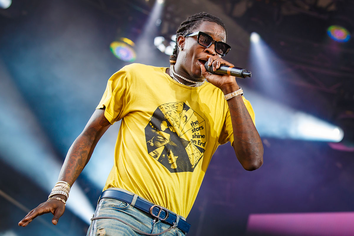 young thug performing