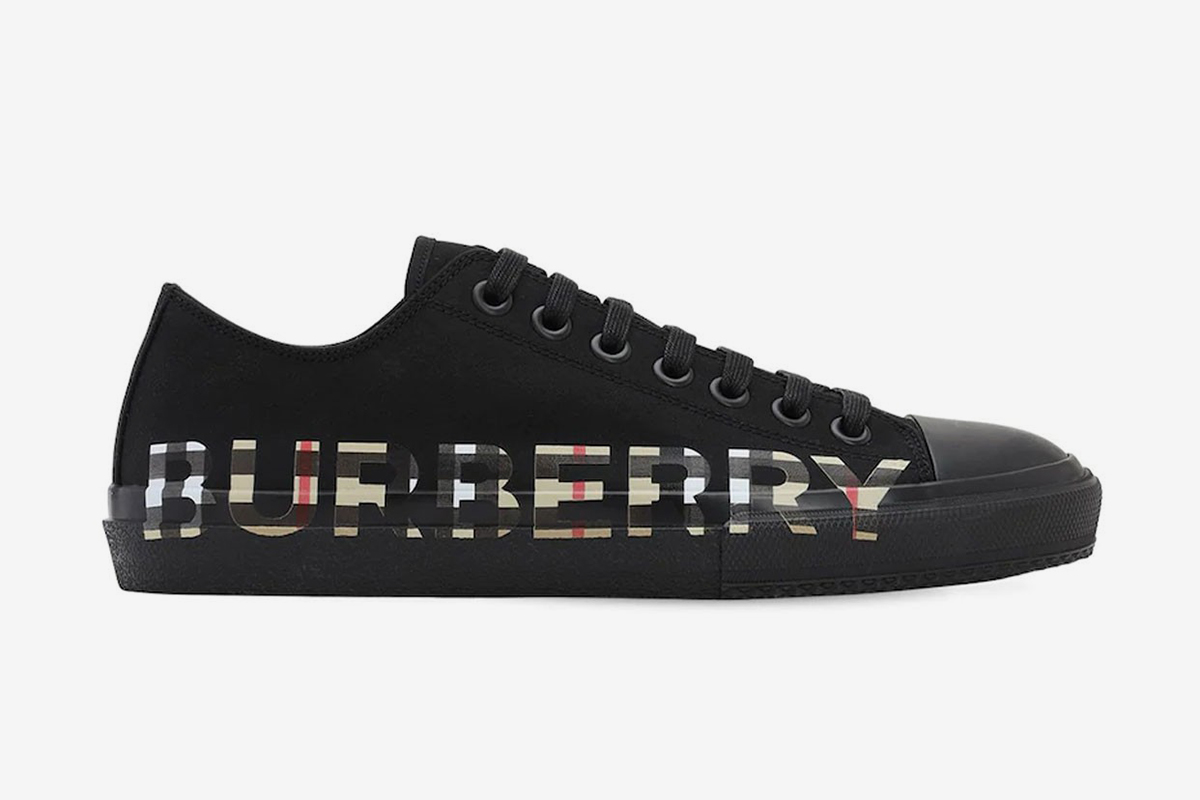 burberry canvas sneaker low black