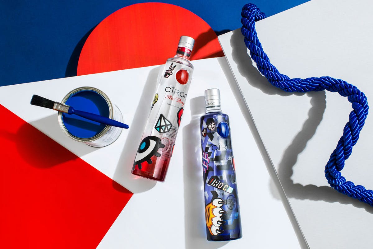 INKD Ciroc spirits bottle design CÎROC