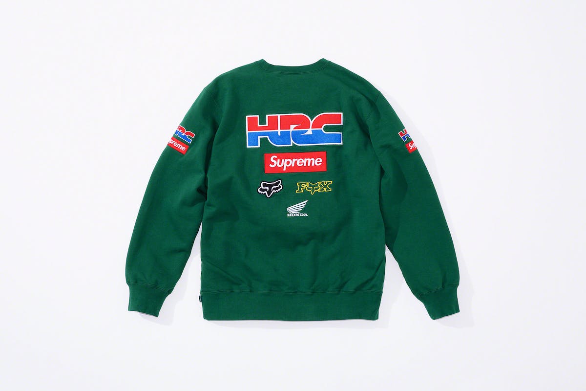 Supreme 19FW Honda Fox Racing Crewneck Supreme FW19 Honda Fox 
