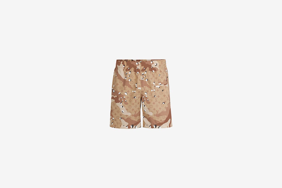 Louis+Vuitton+Board+Shorts+Camouflage+Monogram+Blue+Small+Virgil+