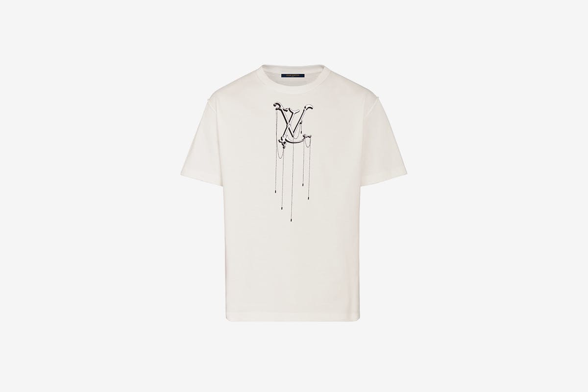 Louis Vuitton 2020 Signature Print & Embroidery T-Shirt - White T