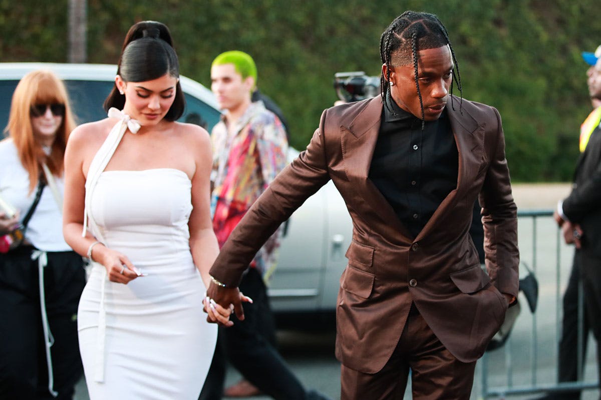 Travis Scott abd Kylie Jenner hold hands