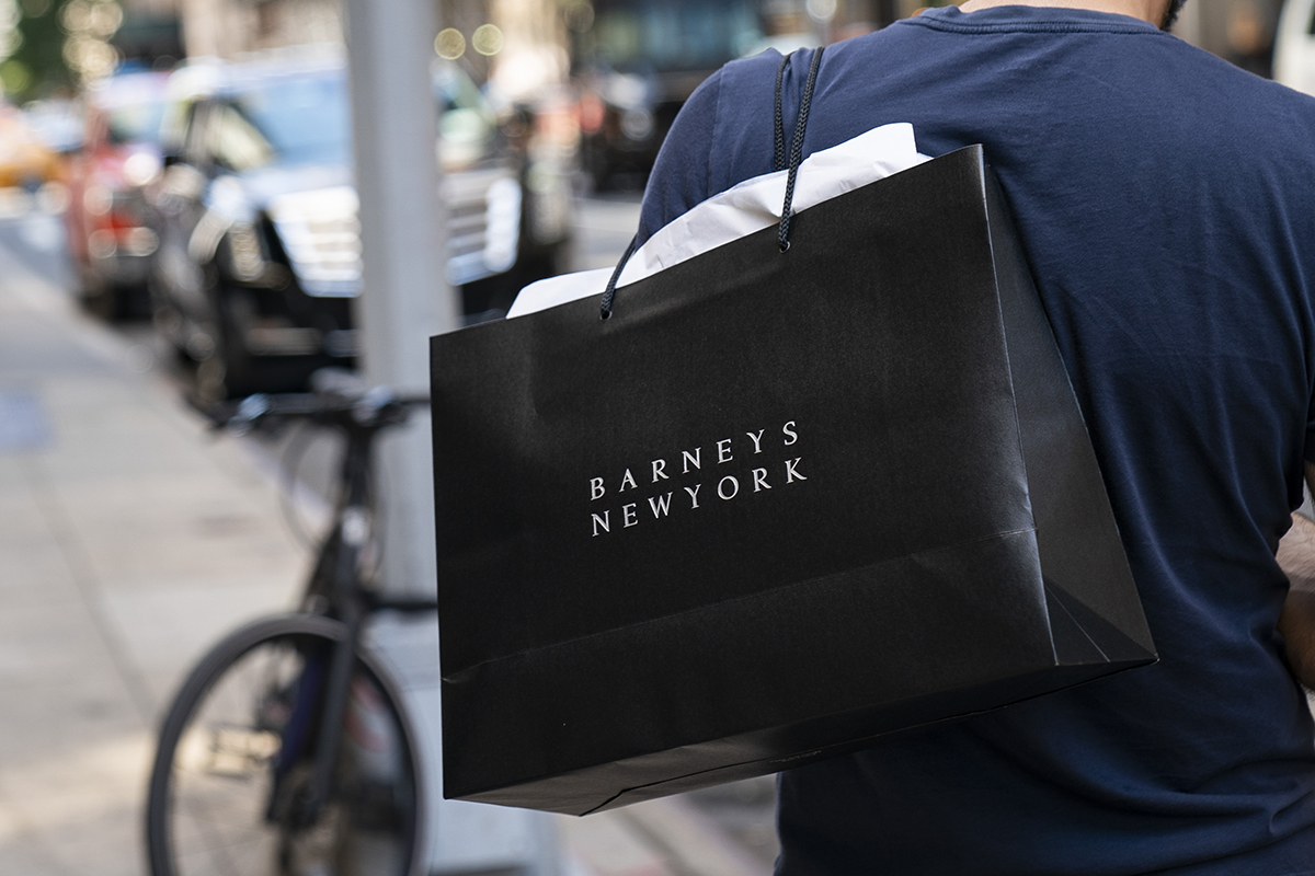 Barneys New York black shopping bag