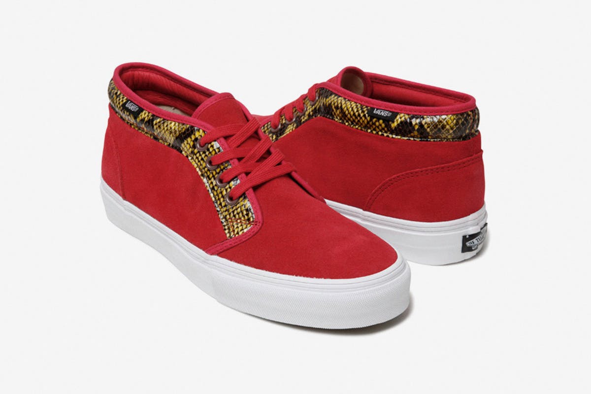 supreme vans collab history chukka snake