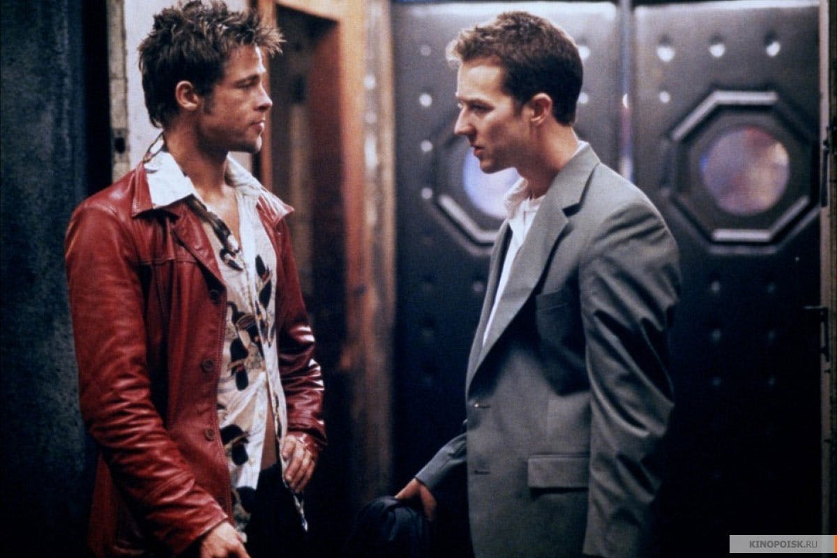 Brad Pitt Fight Club style