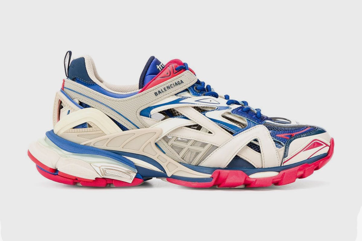 balenciaga track 2 sneaker red blue white grey