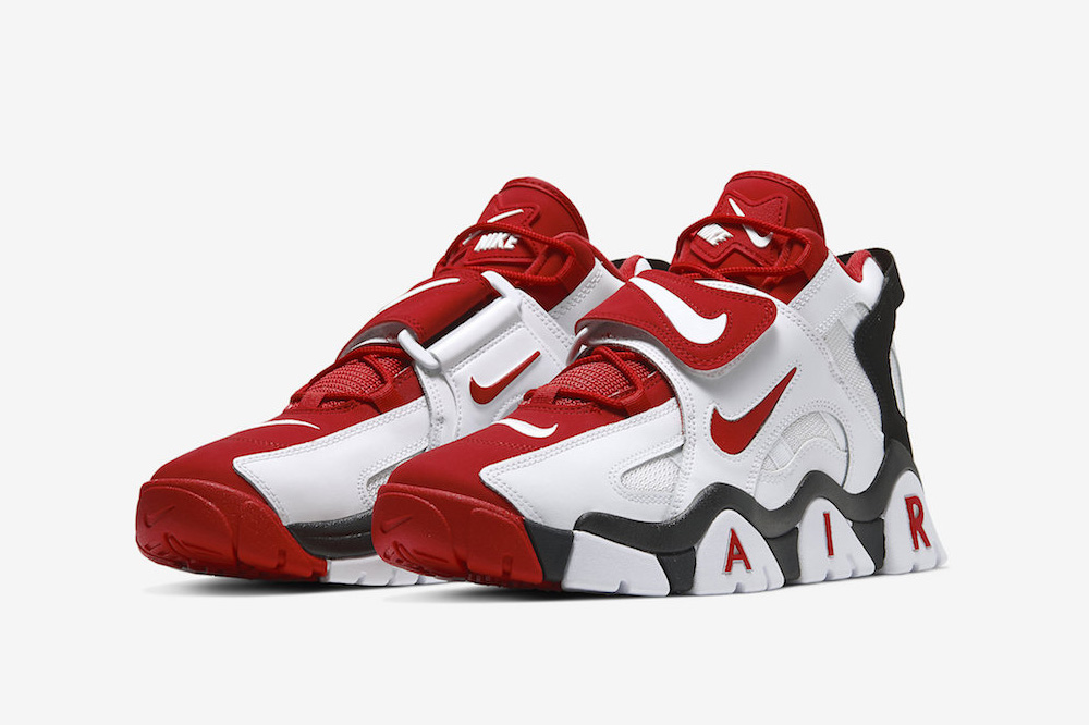 Nike Air Barrage Mid white black red