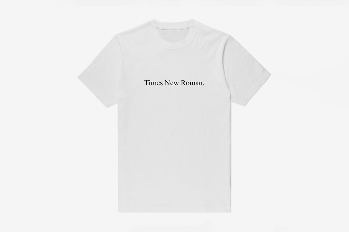 times new roman t shirt