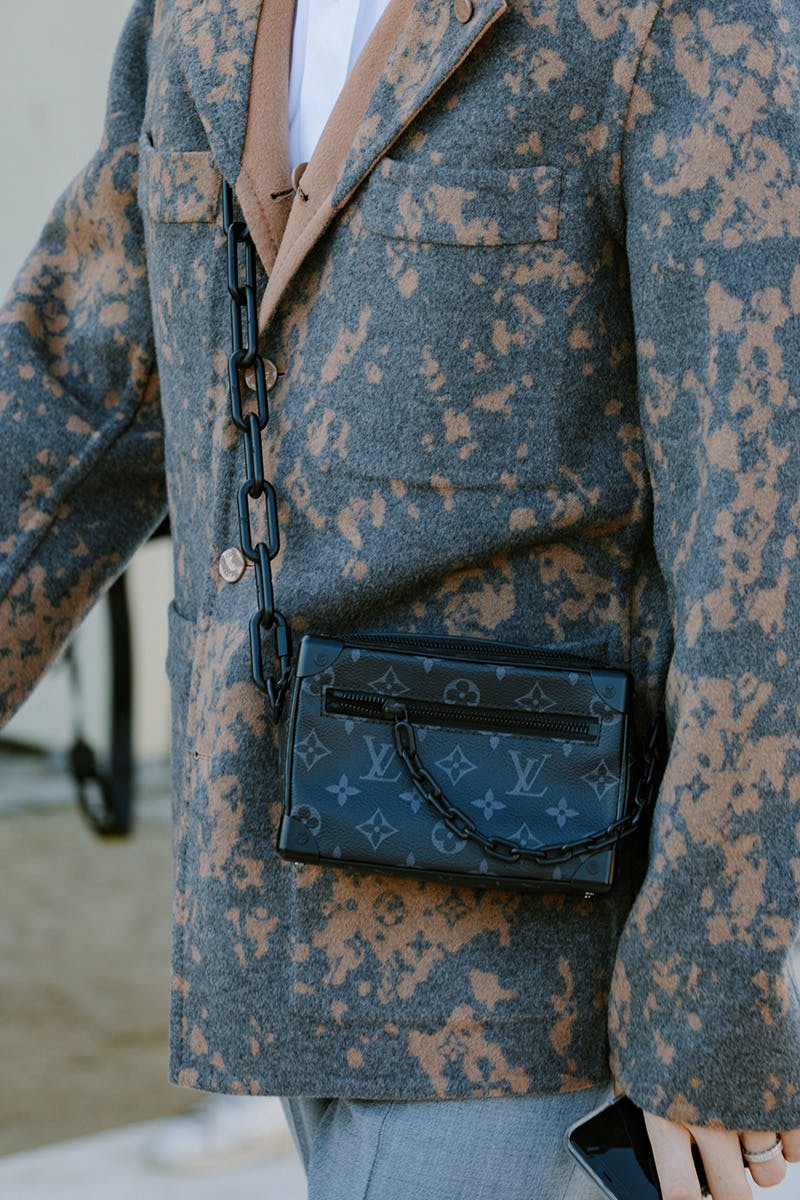 Street Style at Louis Vuitton's FW20 Show Brings All the Monograms Out