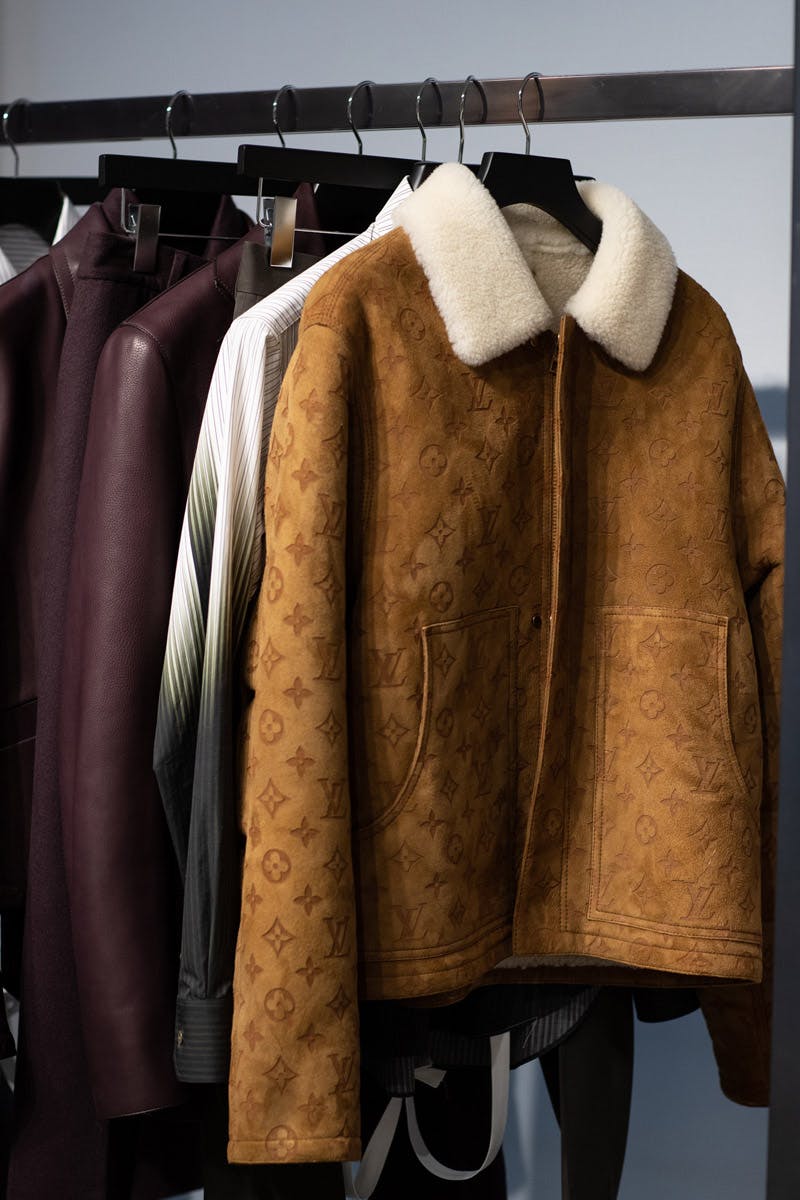 Louis Vuitton Shearling Embossed Monogram Jacket