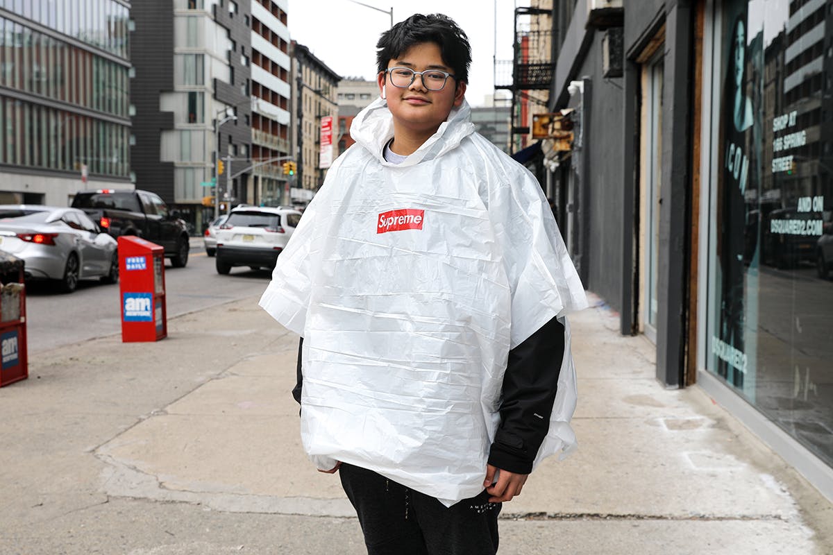 Poncho with logo