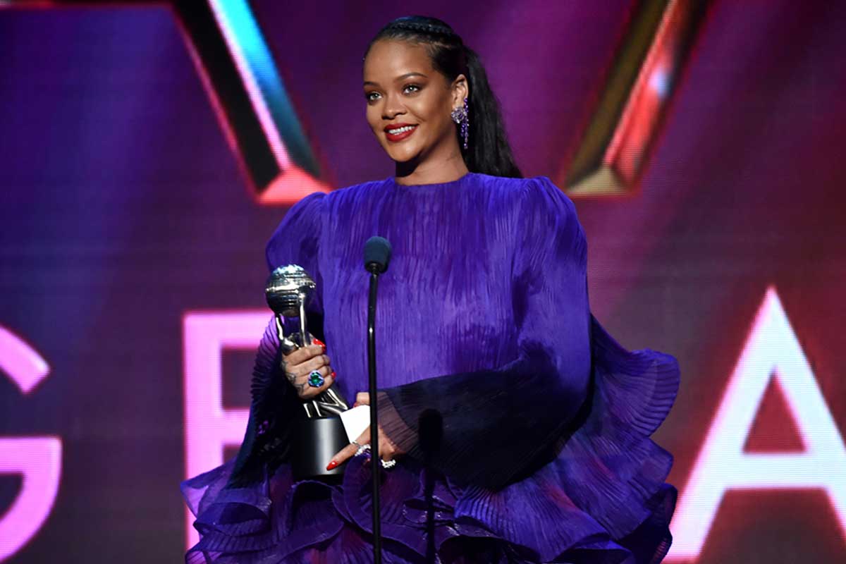 Rihanna accepts the President's Award onstage during the 51st NAACP Image Awards