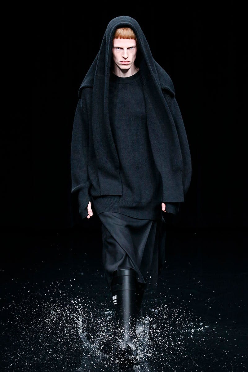 A model walks the runway during the Balenciaga FW20 show