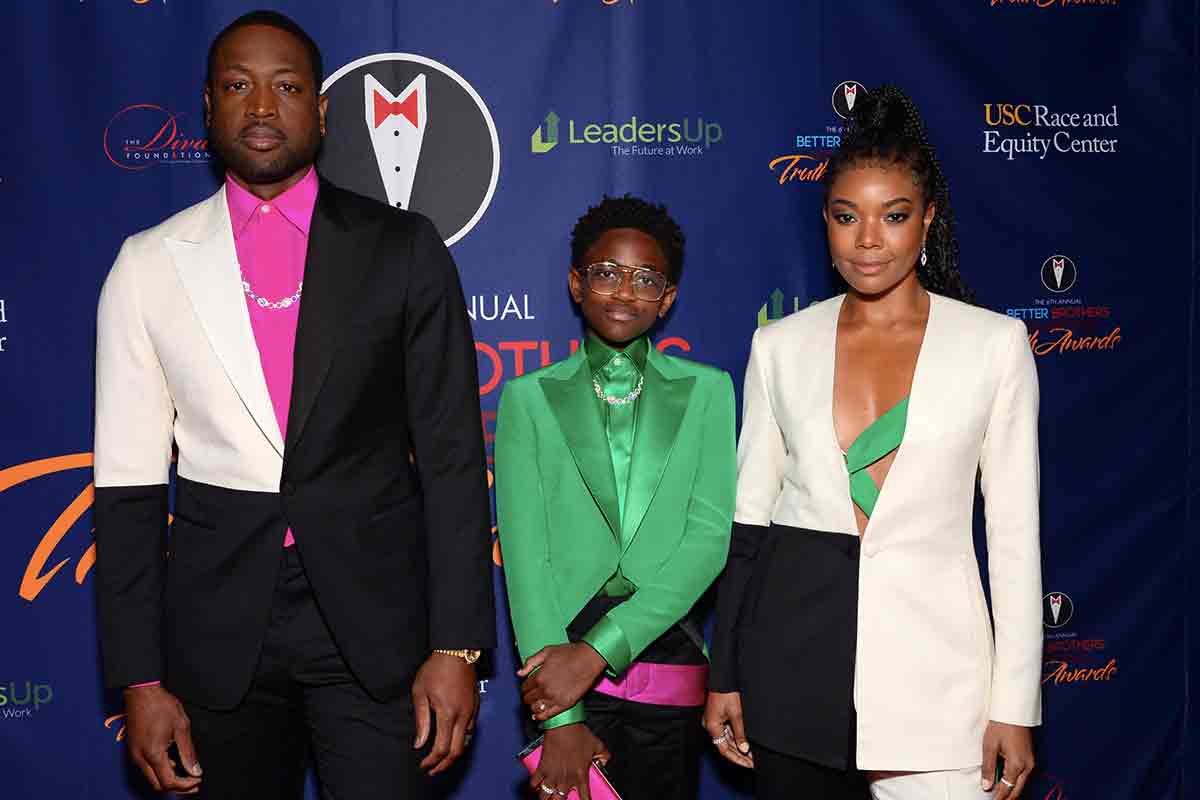 Dwyane Wade, Zaya Wade and Gabrielle Union attend the Better Brothers Los Angeles