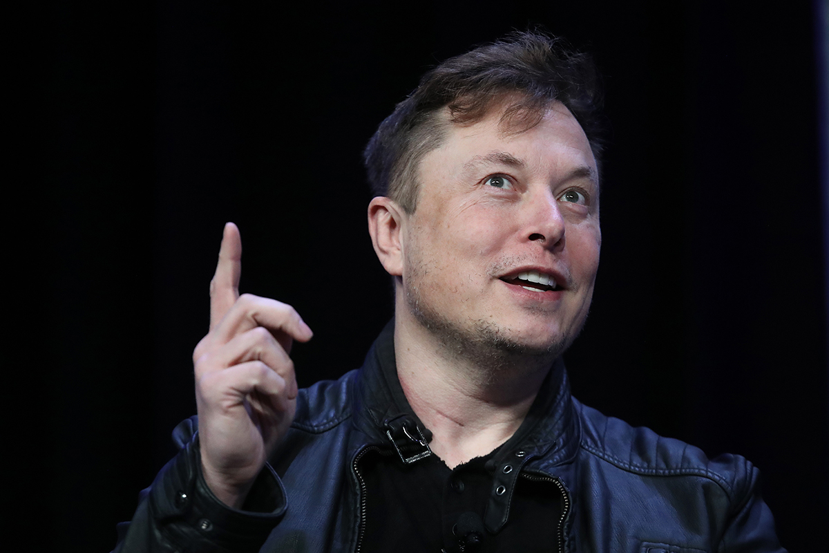 Elon Musk, founder and chief engineer of SpaceX speaks at the 2020 Satellite Conference and Exhibition