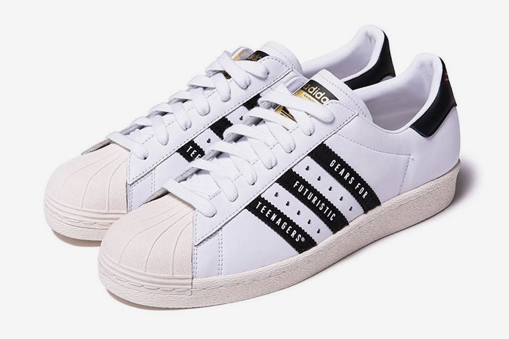adidas gazelle silver green womens adidas Consortium x Human Made Superstar 80s