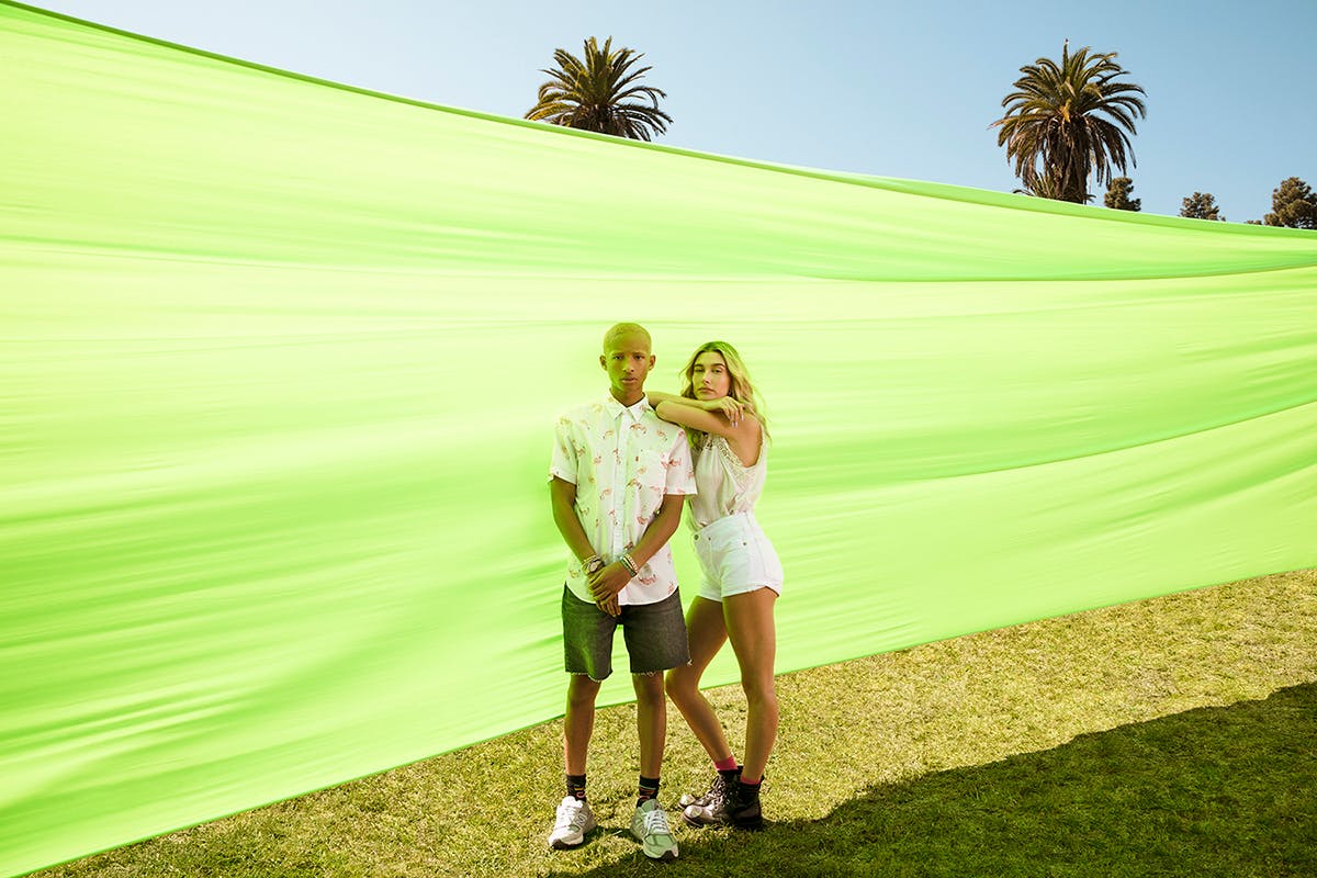 Jaden Smith and Hailey Bieber Levi's campaign