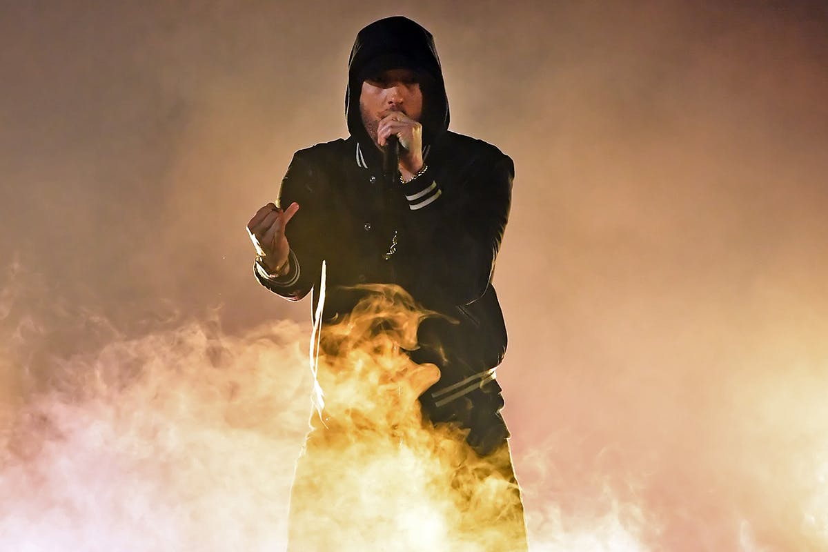 Eminem performing