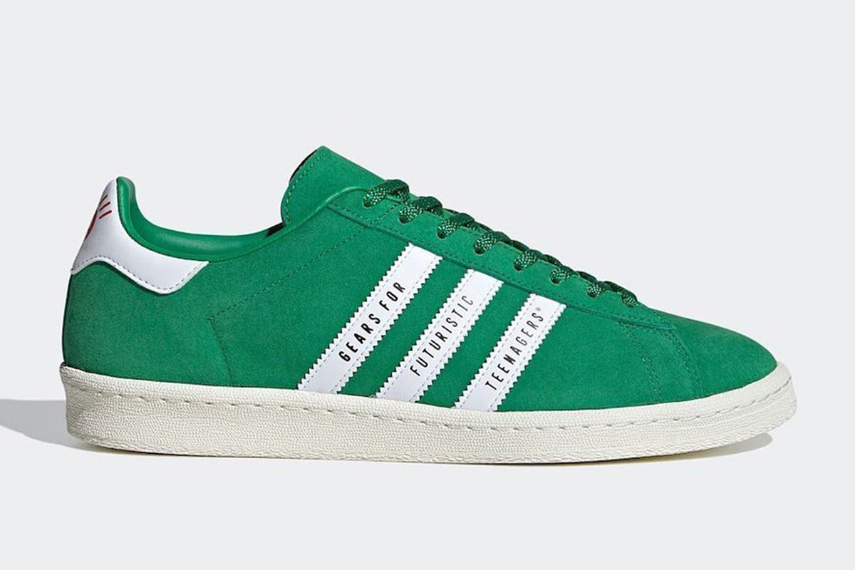 Human Made x adidas Campus in green suede