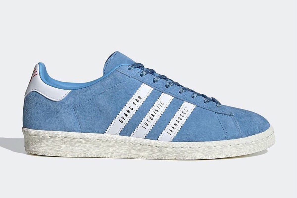 Human Made x adidas Campus in light blue suede