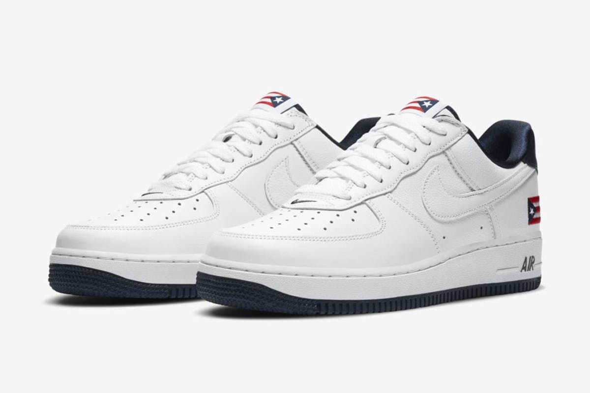 white leather Puerto Rico Nike Air Force 1