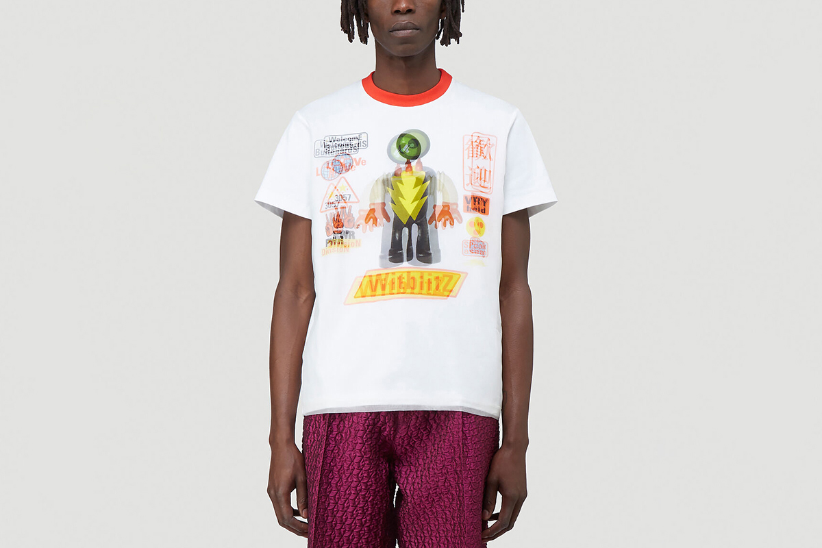 Image of model wearing a walter van beirendonck tee