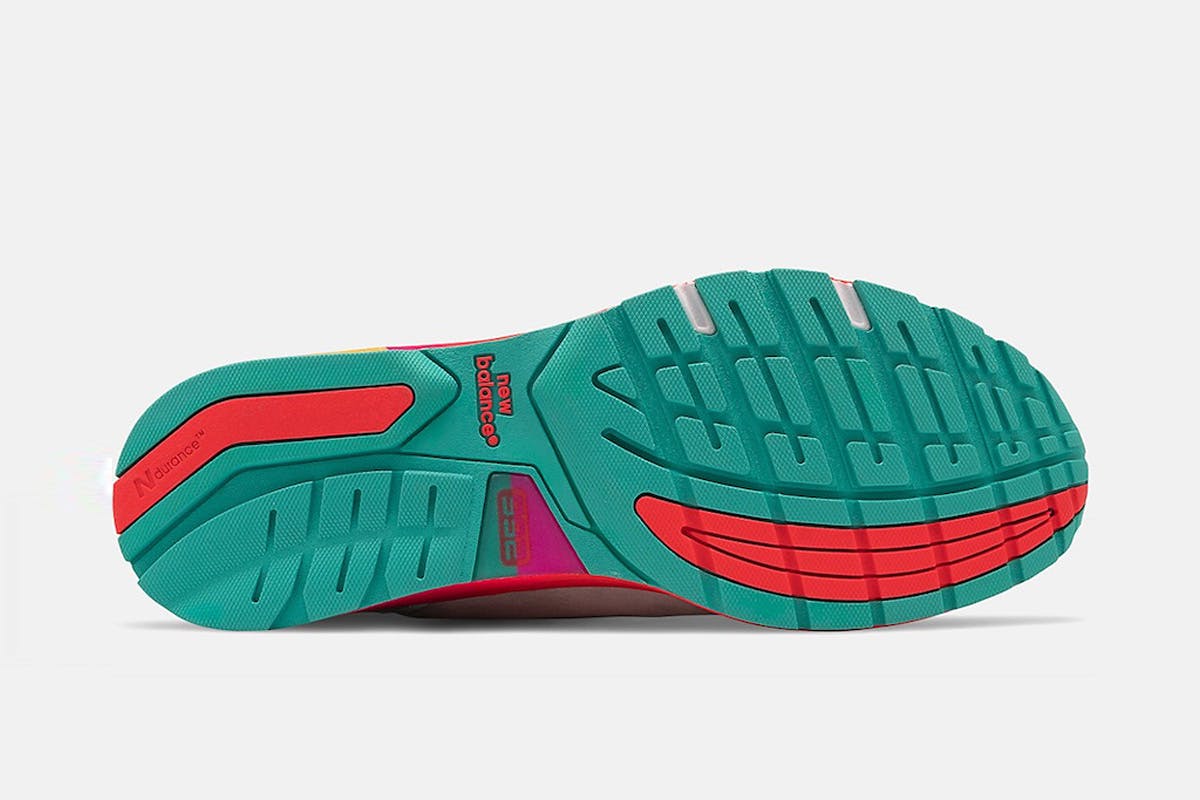 grey and multicolor new balance 992 sneaker