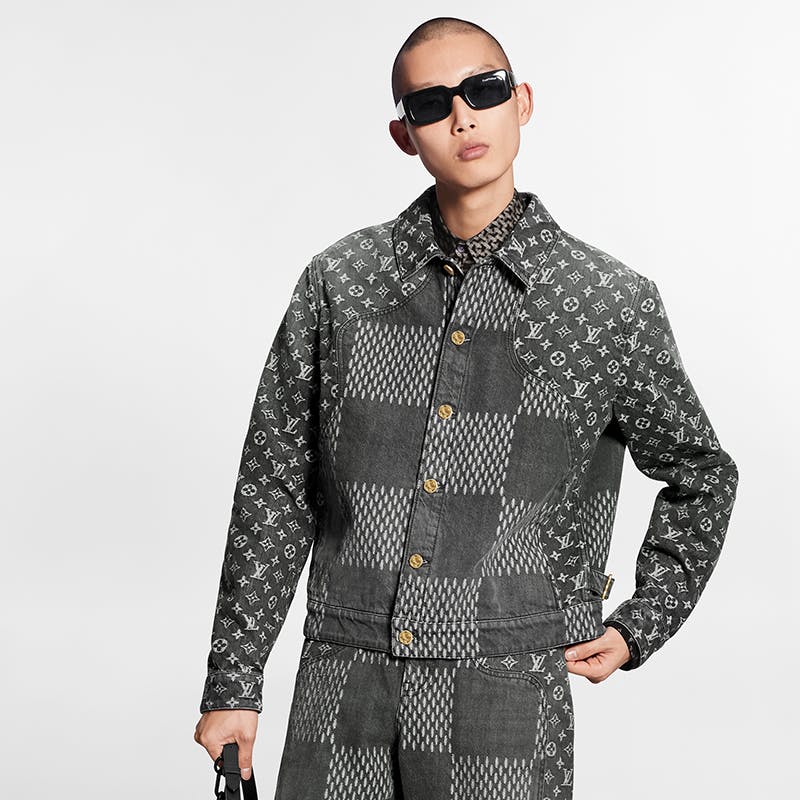 Louis Vuitton x Nigo Black Giant Damier Denim Jacket