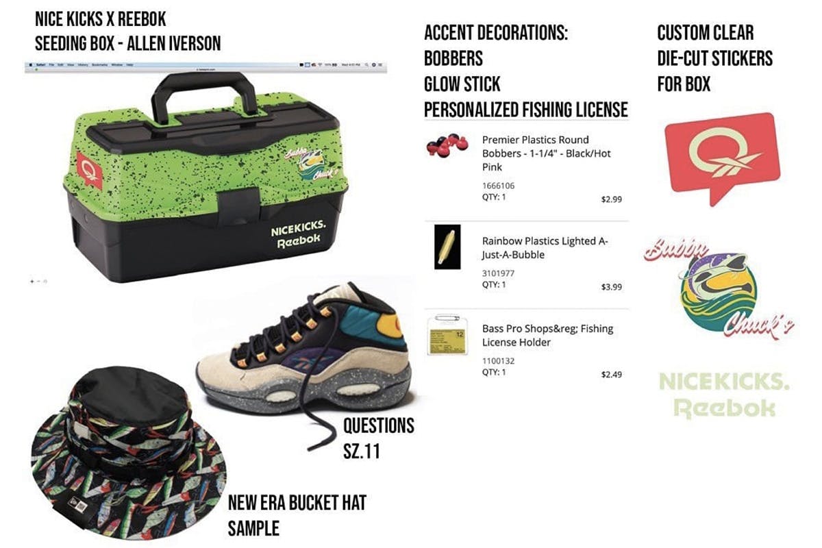 Nice Kicks x Reebok Question "Bubba Chuck" tackle pack