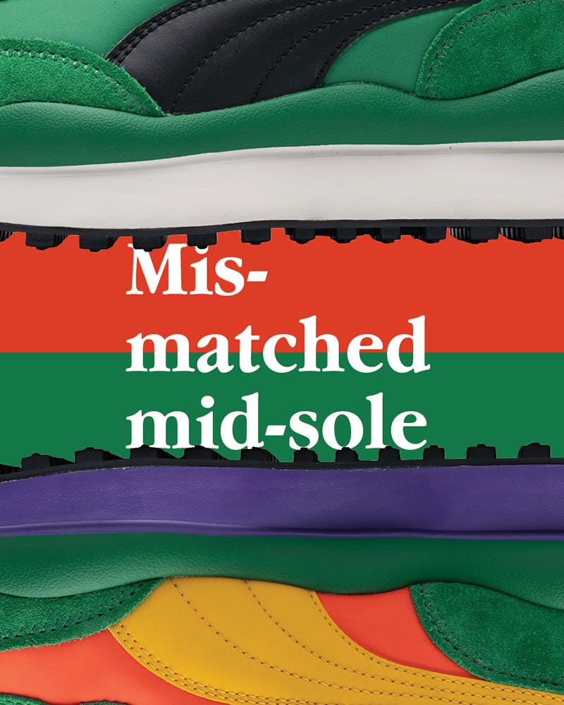 Orange and green Style Rider PUMA shoe