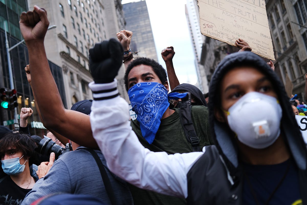 Protests Against Police Brutality Over Death Of George Floyd Continue In NYC