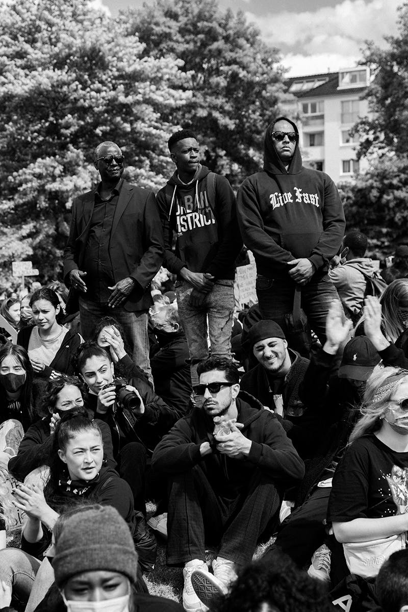 black lives matter protest in Düsseldorf Germany