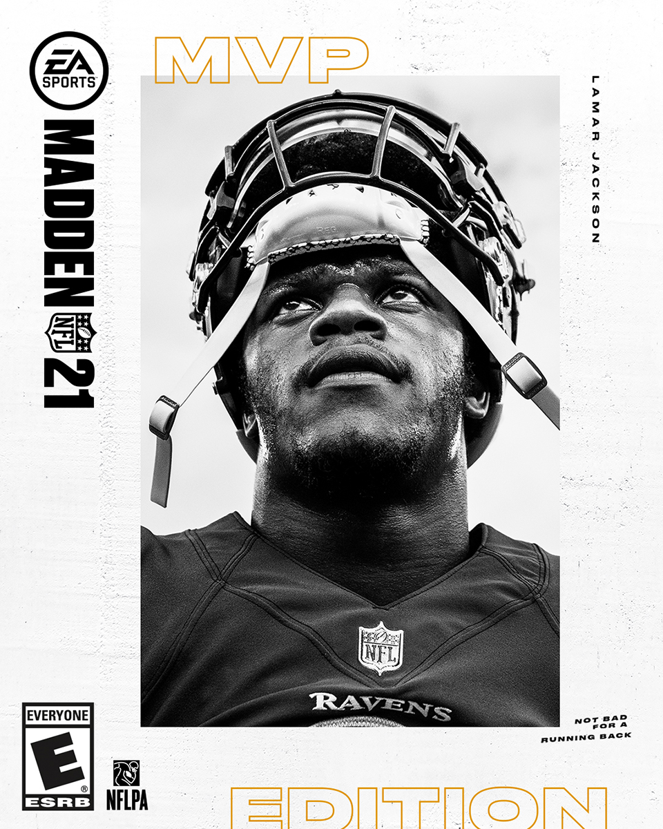 Madden NFL 21 cover Lamar Jackson
