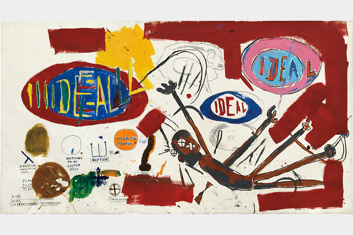Jean Michel Basquiat 'victor' painting