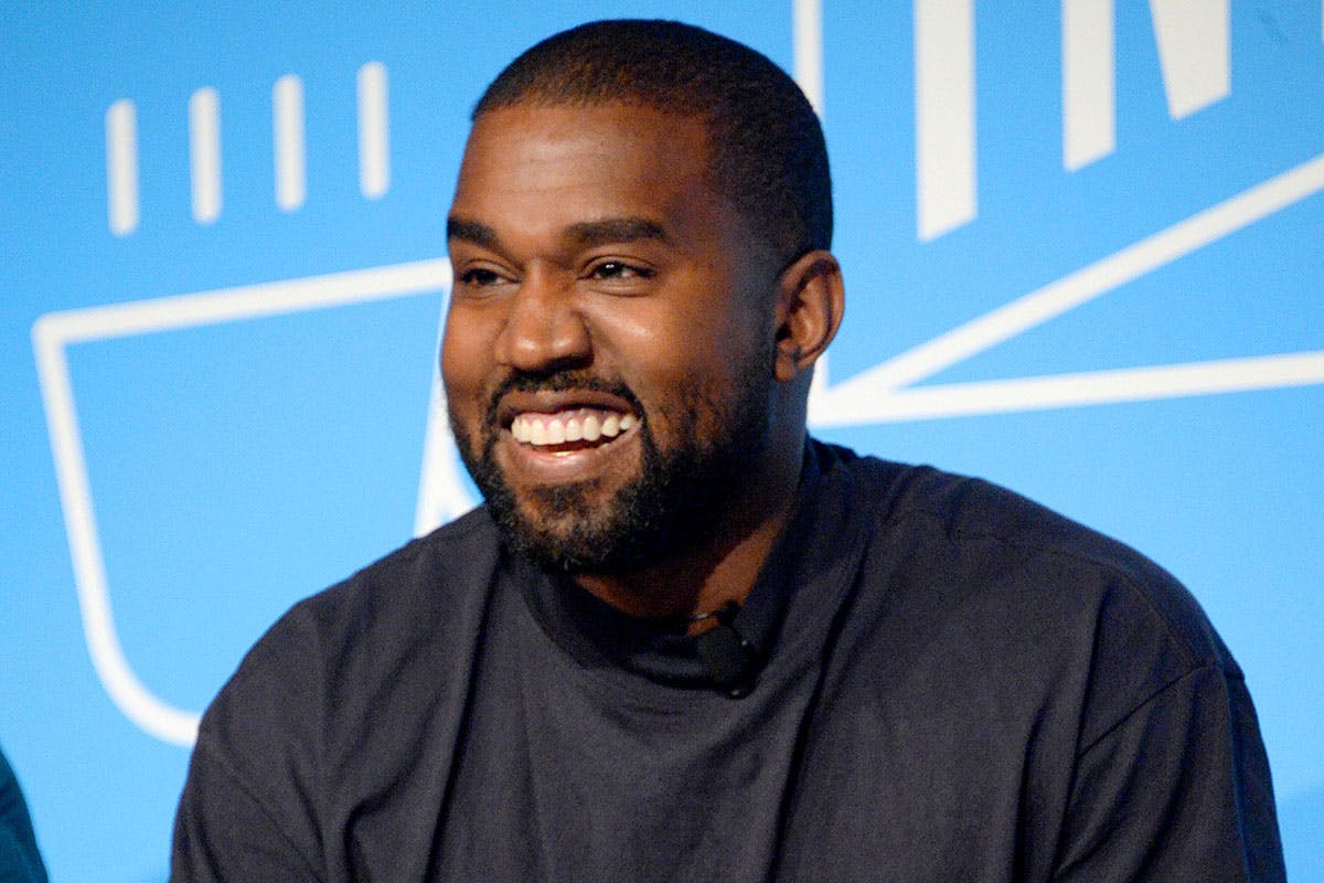 Kanye West smiling