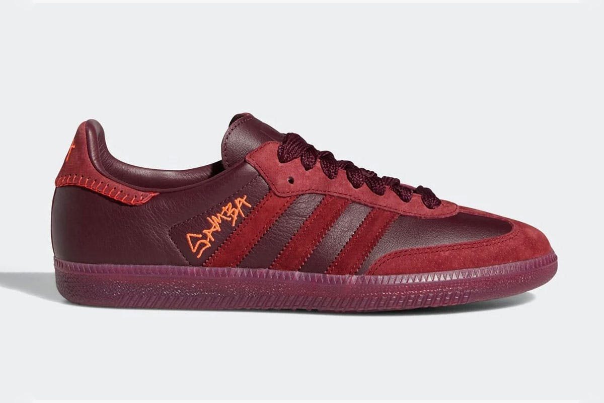 Jonah Hill adidas samba red product shot