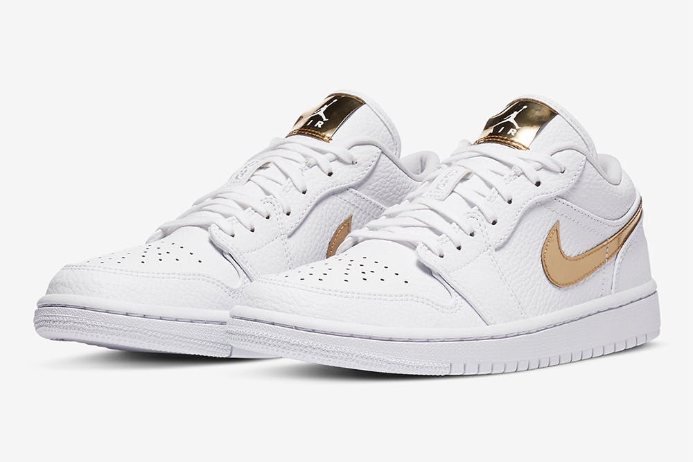 Nike Air Jordan 1 Low White/Metallic Gold