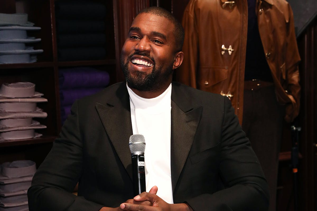 Kanye West smiling