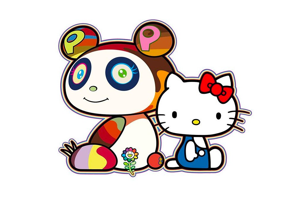 A teaser image of the new Takashi Murakami x Hello Kitty collaboration