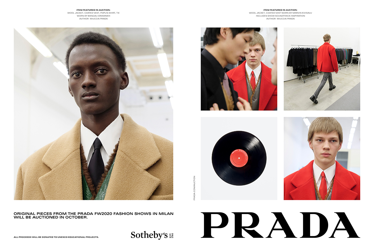 Prada x Sotheby's campaign image