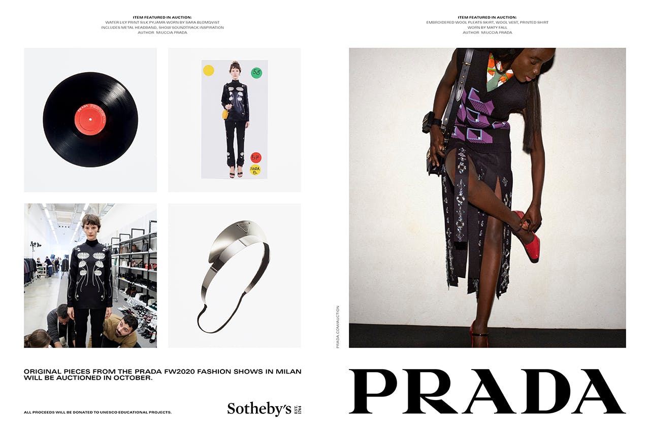 Prada x Sotheby's campaign image