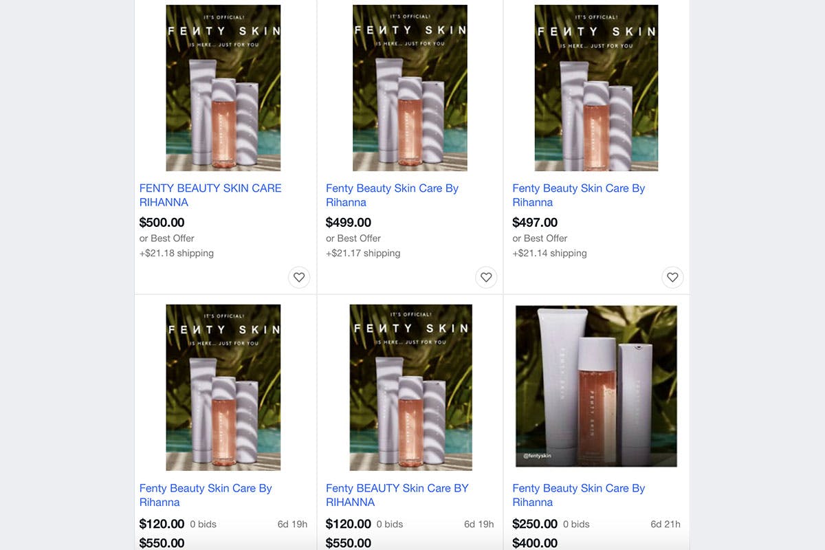 fenty skin resale