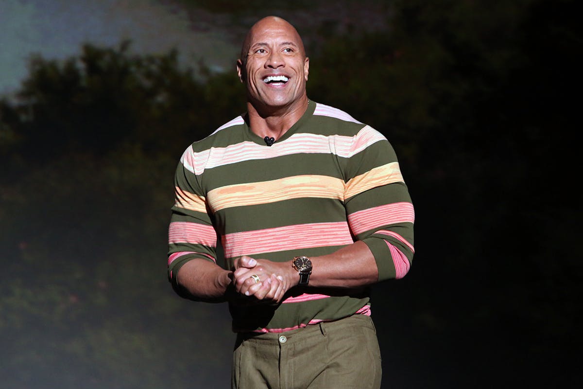 Dwayne Johnson smiling