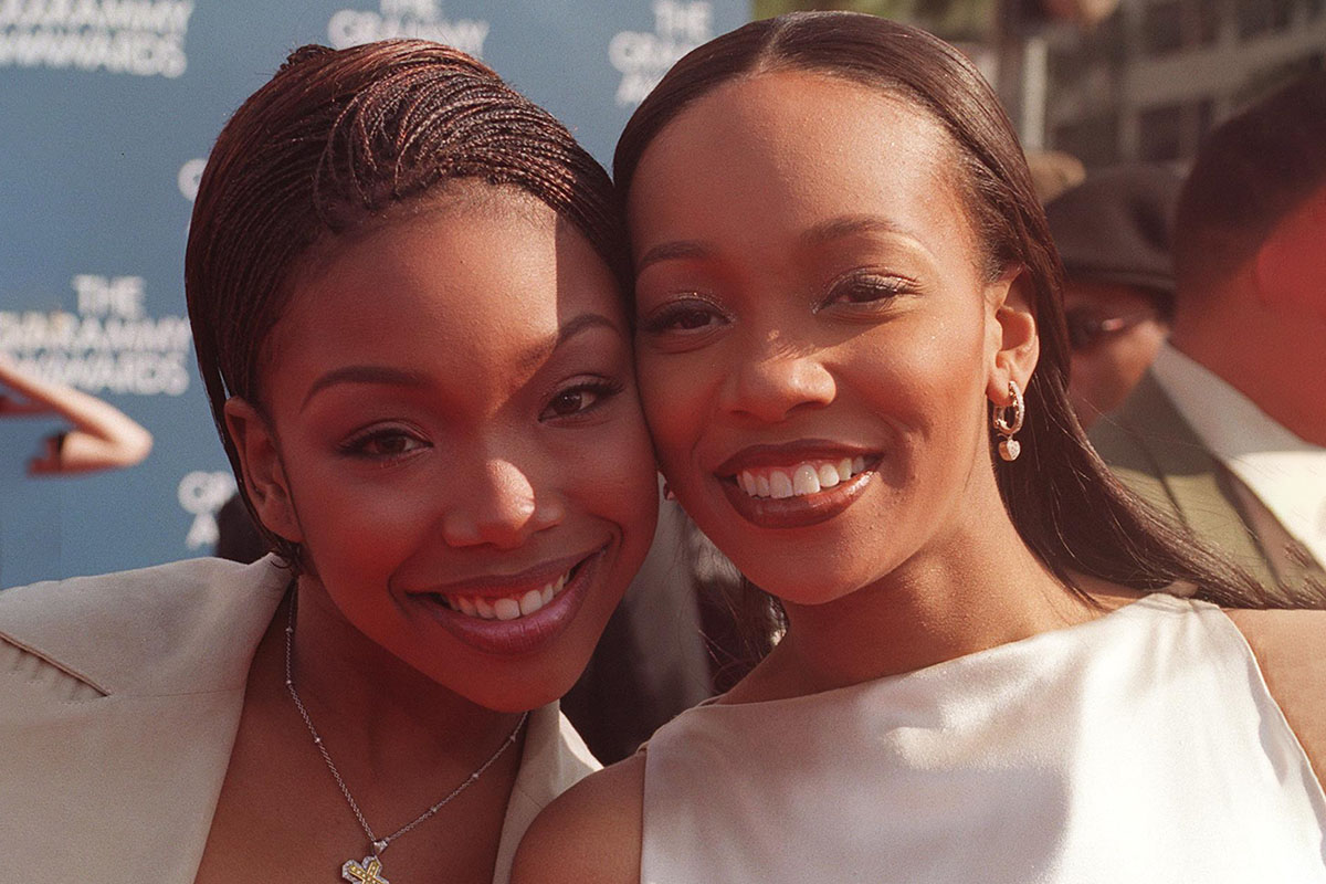 Brandy and Monica arrive at the "Grammy Awards"