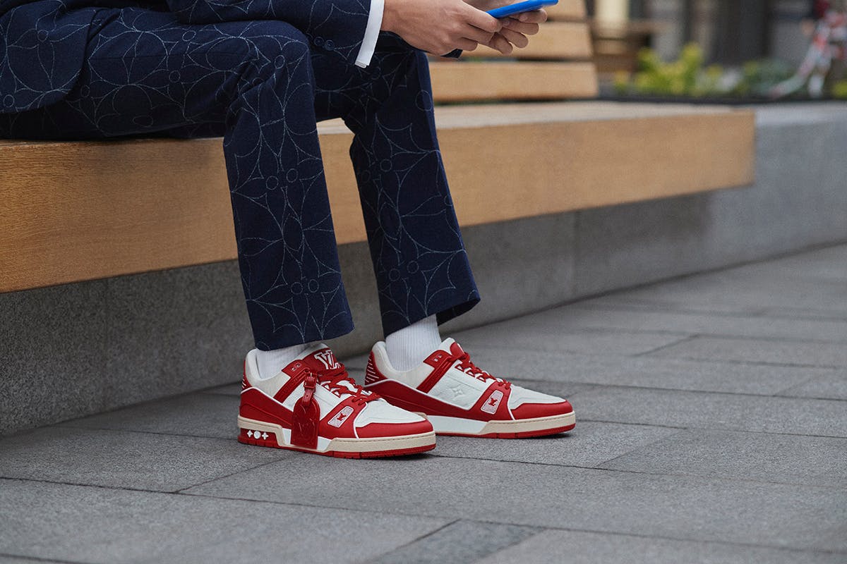 Louis Vuitton Trainer Bordeaux Red