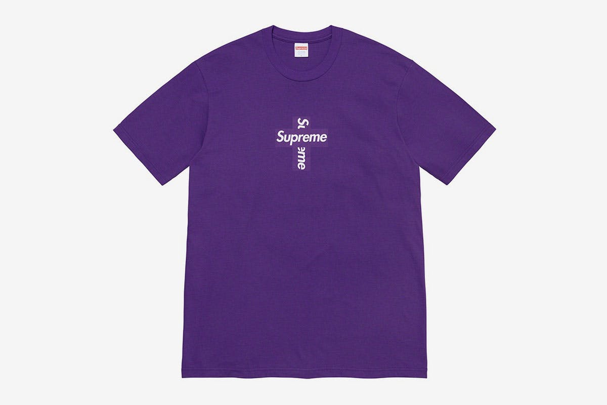 Supreme Cross Box Logo T-Shirt 'Red' Men's Size XL