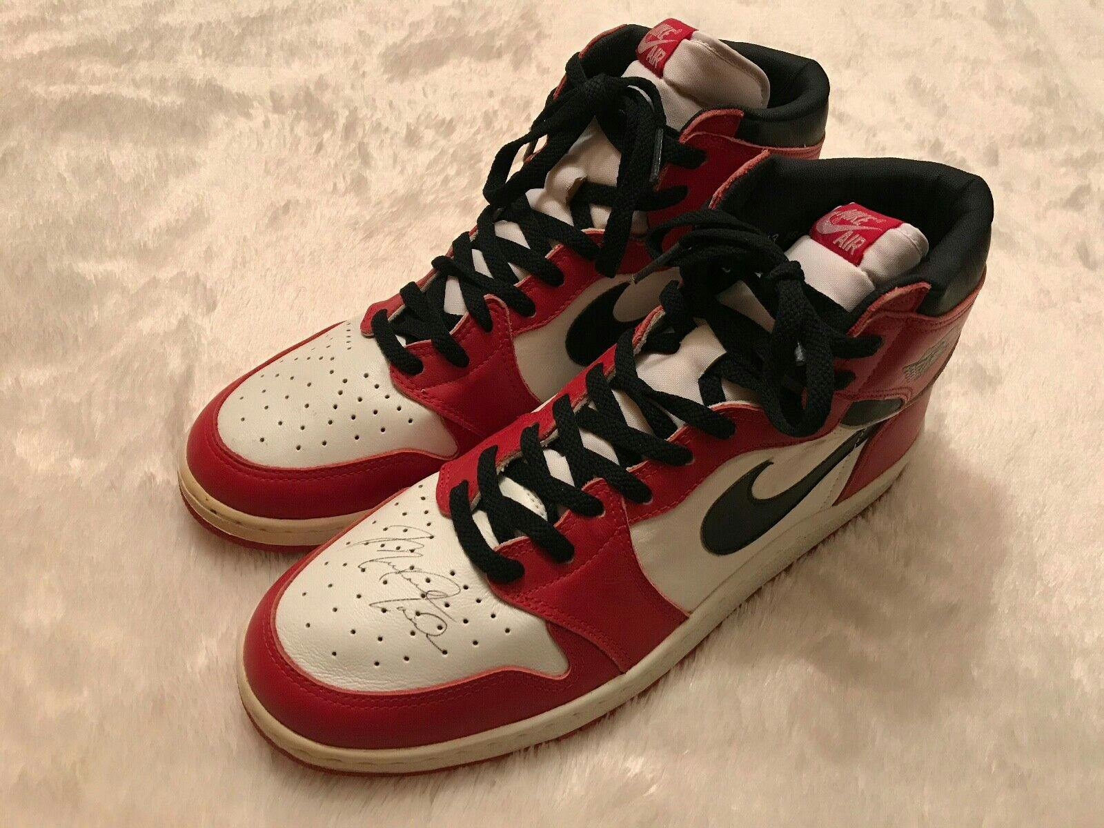 Michael Jordan Autographed Nike Air Jordan 1 Retro High Off-White